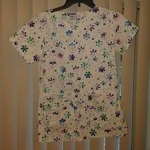 Cute colorful snowflake Srcub top